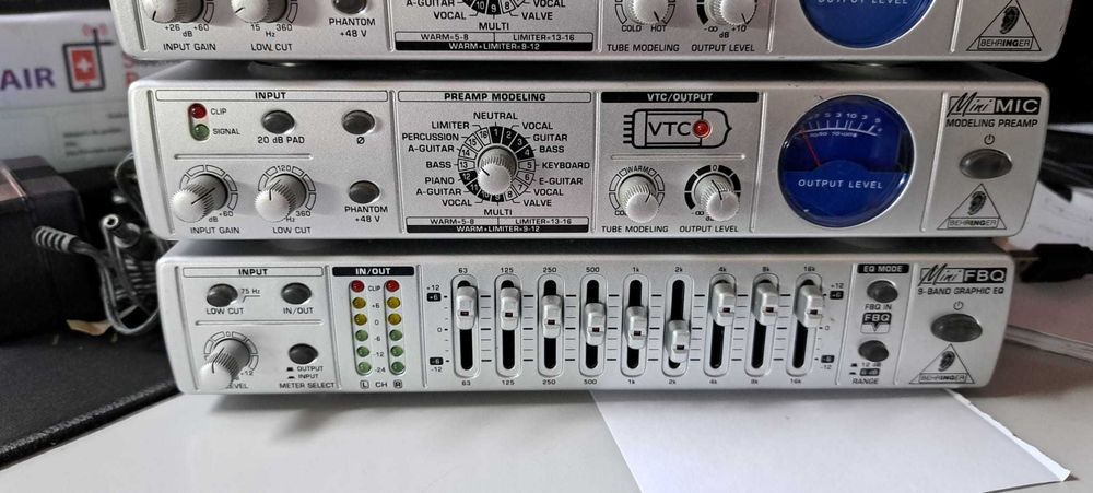 Behringer Mini Amp, Mini Mic, Mini FBQ