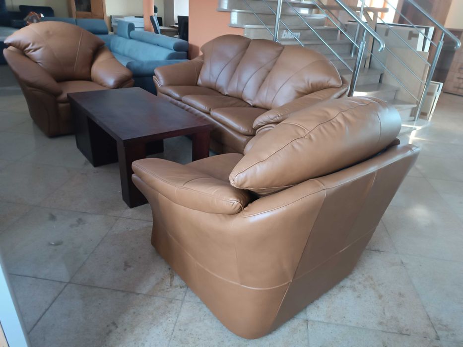 Komplet  3R+1+1 BOSTON, Skóra Naturalna Federica , -47% Wyprzedaż