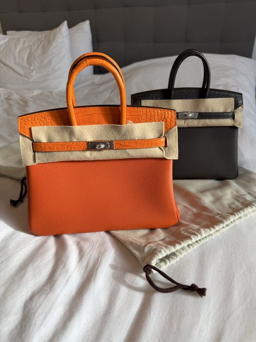 Hermes Birkin Touch 25 Alligator Orange H в наличии
