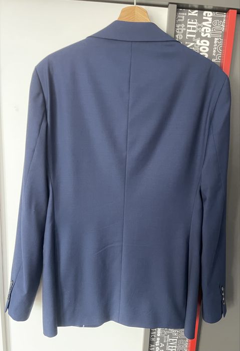 Lavard garnitur męski 46 slim granatowy komplet  + krawat