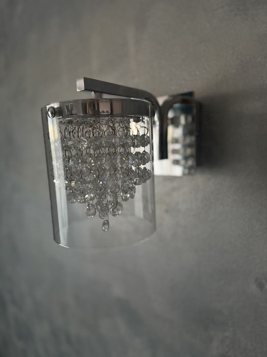 Kinkiet srebrny glamur