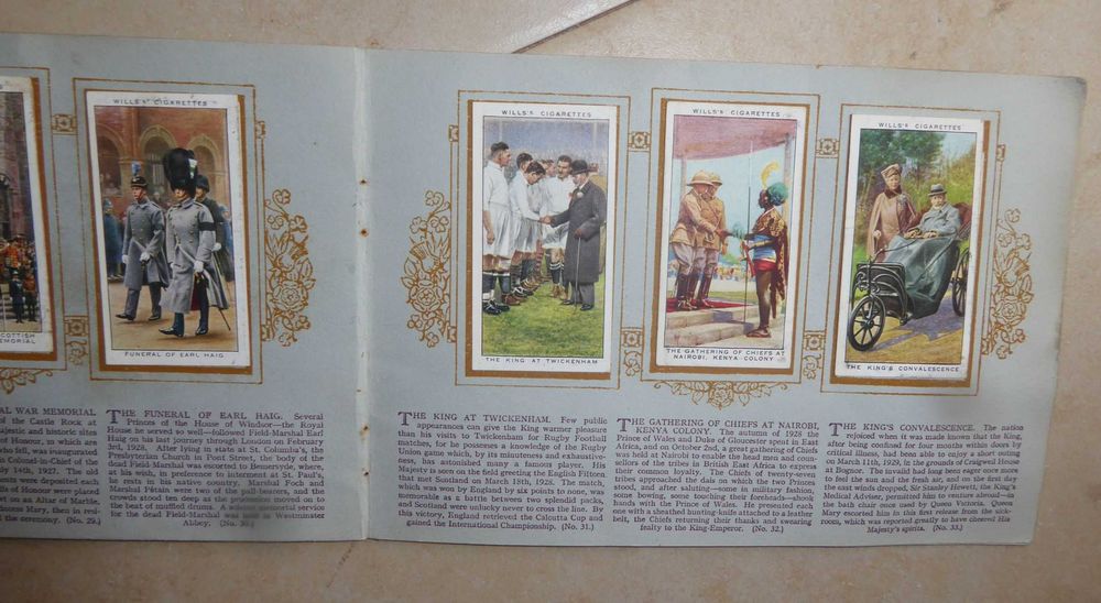 1935 cartões de tabaco "Reinado do Rei Jorge V" - colecção completa
