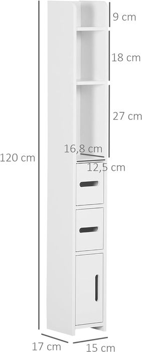 Armário alto casa de banho ou cozinha espaços pequenos 15x17x120 NOVO