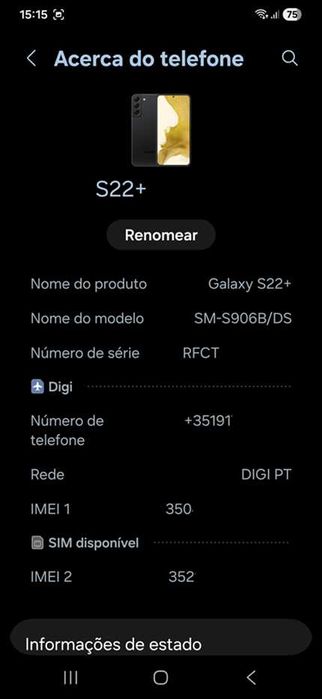Samsung S22+ 256 Gb Preto