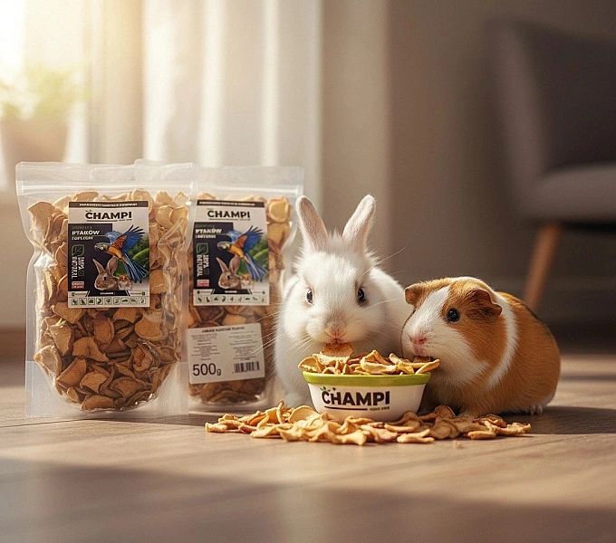 Jabłko suszone 500g PŁATEK karma dla gryzoni królika świnki owoce Cham
