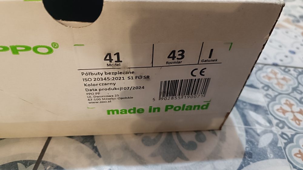 Buty robocze sandały PPO r. 43 BHP