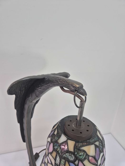 Lampa witrażowa z brązu