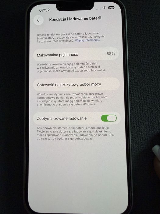 Iphone 14 128GB bialy starlight kondycja baterii 88% 11 etui
