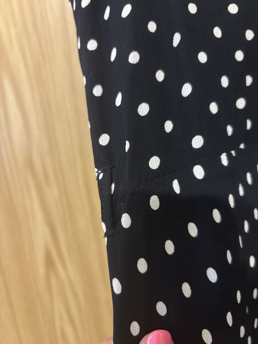 Sukienka damska w groszki kropki czarno biała