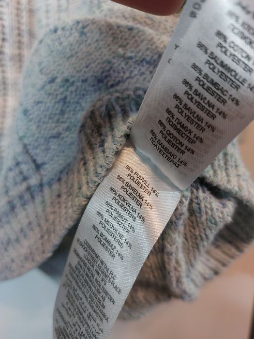 Niebieski sweter 42/XL szary sweter 44/XL kolorowy sweterek pleciony s