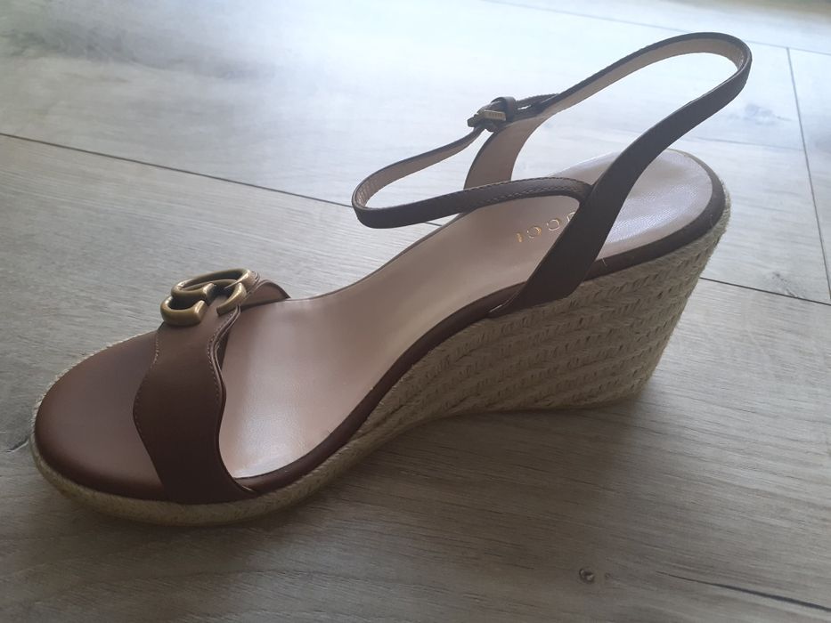 nowe - espadryle na koturnie gucci 40 1/2