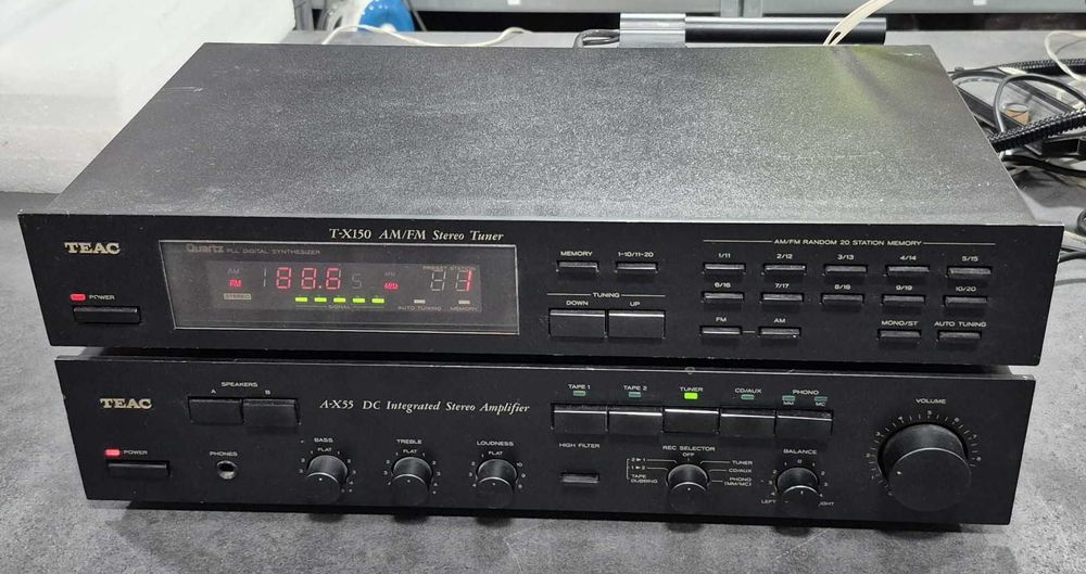 Wieża: wzmacniacz TEAC A-X55 i tuner TEAC T-X150 sprawne.