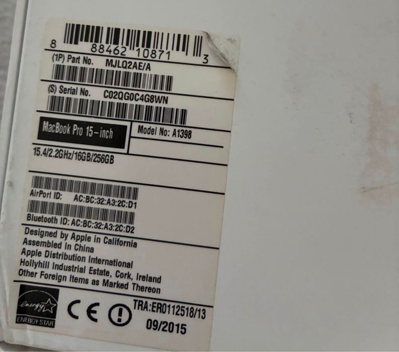 Mac book pro 15456526407119687682