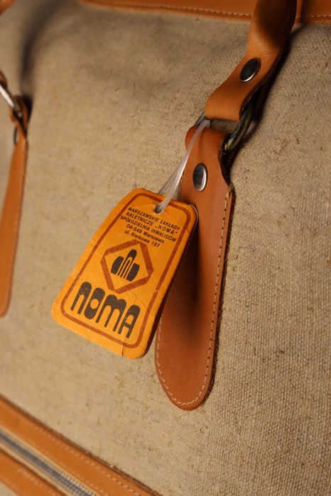 Unikat PRL - WZK NOMA - torba podróżna z metką - lata 70