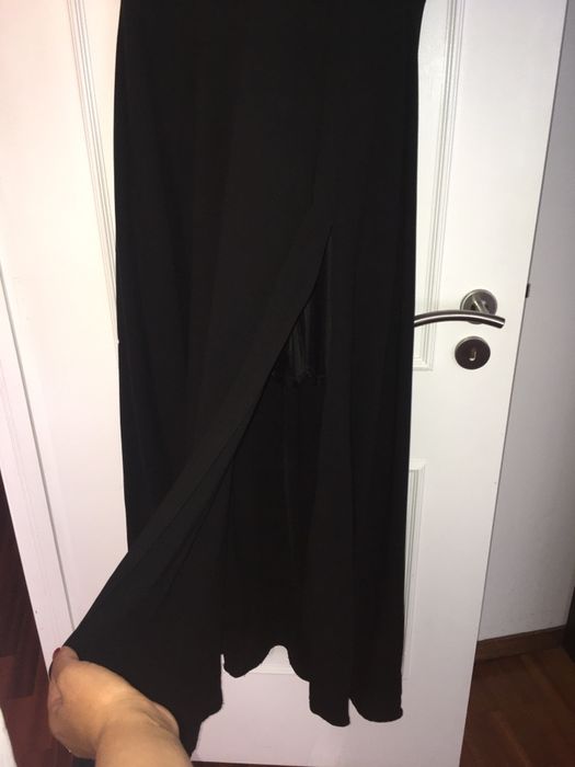 Vestido preto e prateado