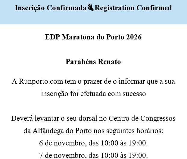 Dorsal - EDP Maratona do Porto 2026