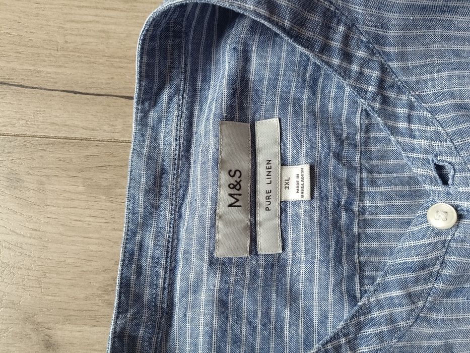 Koszula 100% len Marks & Spencer rozmiar 3XL  XXXL