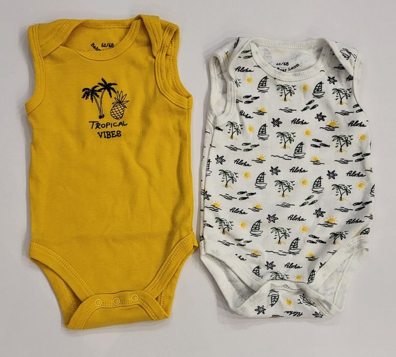 Body niemowlęce na ramiączkach 62/68 - 2 sztuki