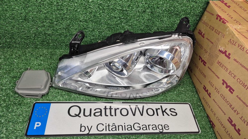 Otica Farol Frente Esquerdo Opel Corsa C X01 Combo C 2000 a 2012 Ref. 20-A424-05-2B NOVO TYC