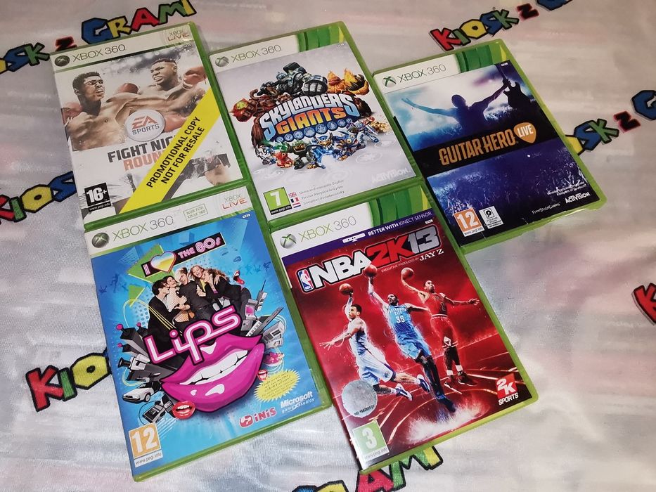 Zestaw 5 gier XBOX 360 (cena za całość) WYPRZEDAŻ NADWYŻEK sklep TOTALNIE TANIO