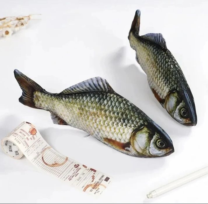 Пенал футляр чехол для ручек, карандашей и др.Батон Банан  Рыба Карась