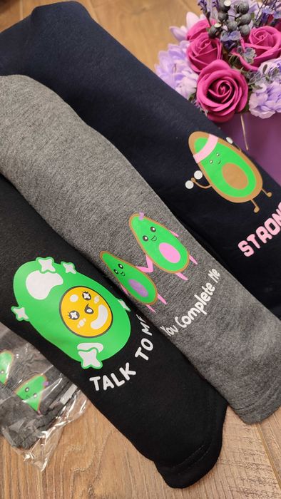 Якісні зимові лосини на меху з єдинорожками фірми Малиш