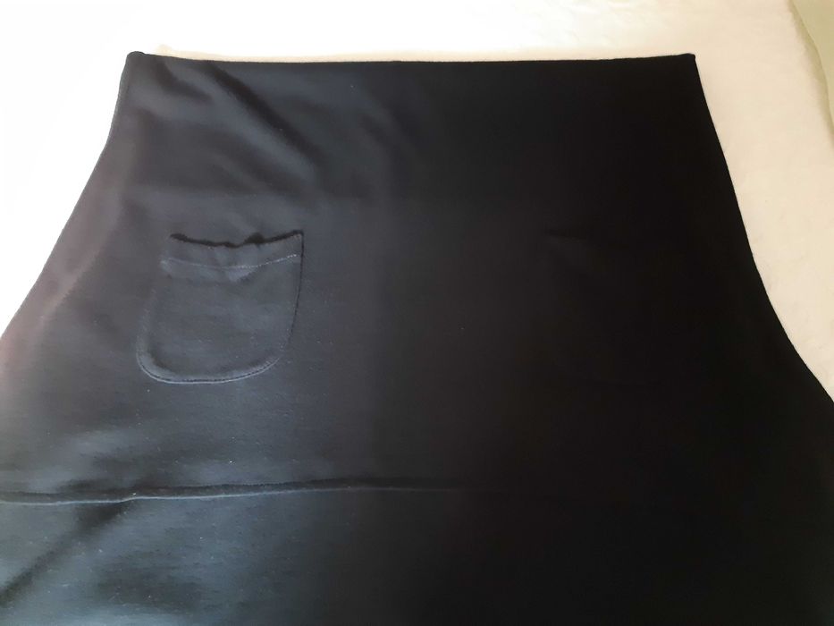 Vestido algodão/malha preto e branco, Corte Fiel, como Novo