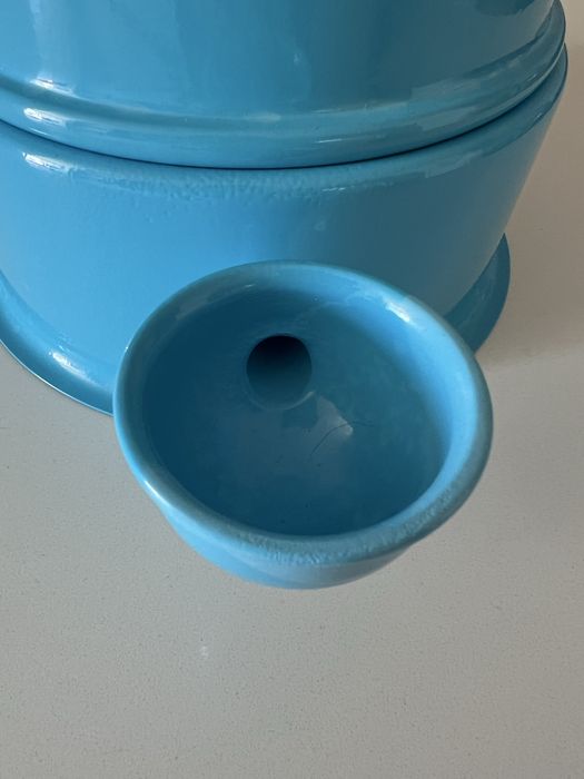 Bebedouro Vida Mansa Alumínio Azul Claro (Como Novo) - Ideal para Orelhas Compridas