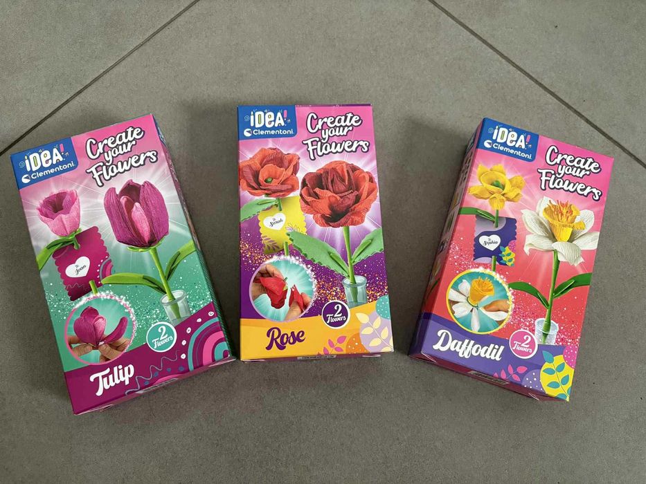 Mini Fabryka Kwiatów NARCYZ stwórz 2 piękne kwiatki Clementoni
