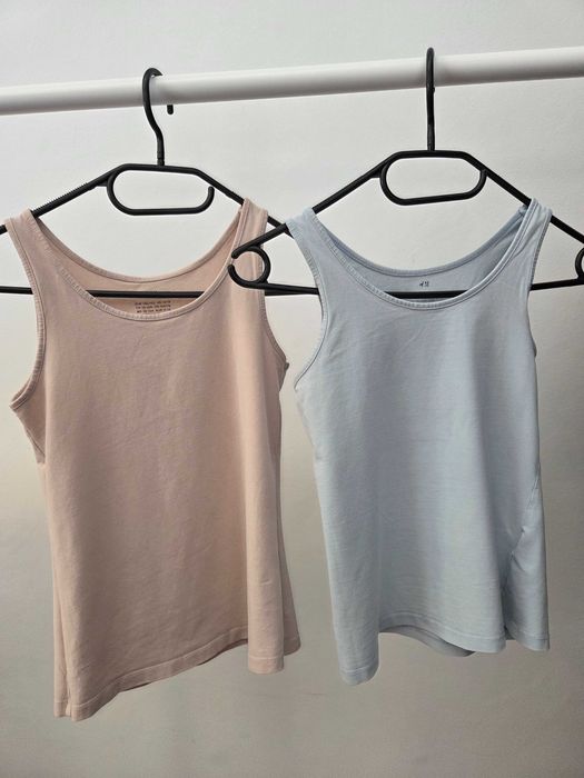 2 podkoszulki dziewczęce 146/152 H&M