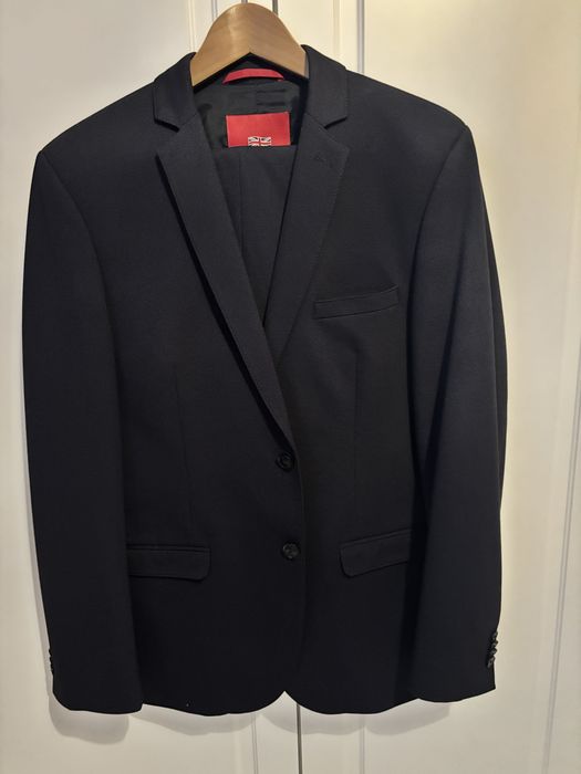 Granatowy garnitur slim fit Finshley & harding London rozm. 52