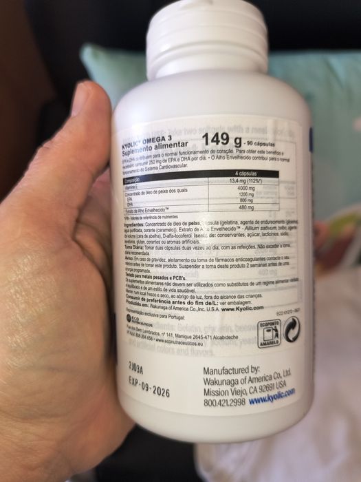 Suplementos novos selados – GoldNutrition ZMA / Kyolic – Cascais