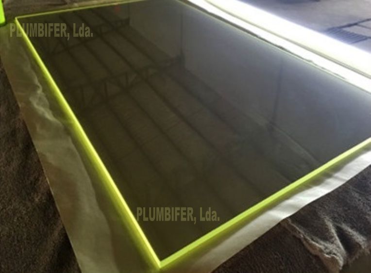 Vidro chumbineo ou plumbífero 2600 x 1200 mm 150 kV Eq.2mmPb