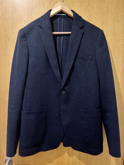 Blazer Azul em Padrão Príncipe de Gales da Lion of Porches