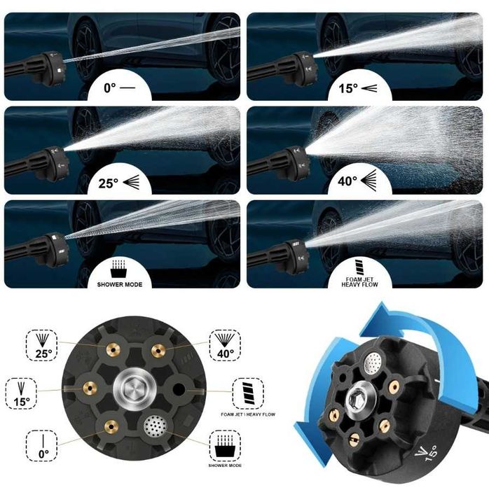 Pistola De Lavagem sem fios de Alta Pressão 200 BAR 2 baterias e mala