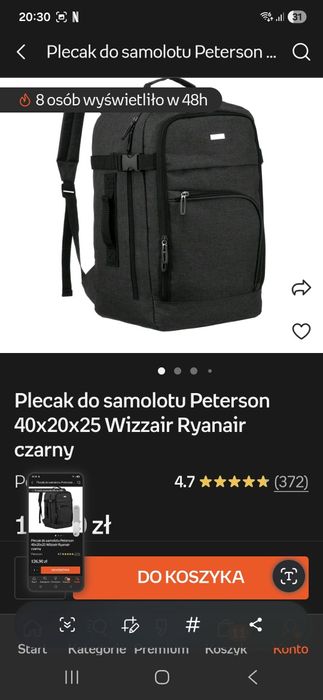 Plecak kabinowy Peterson