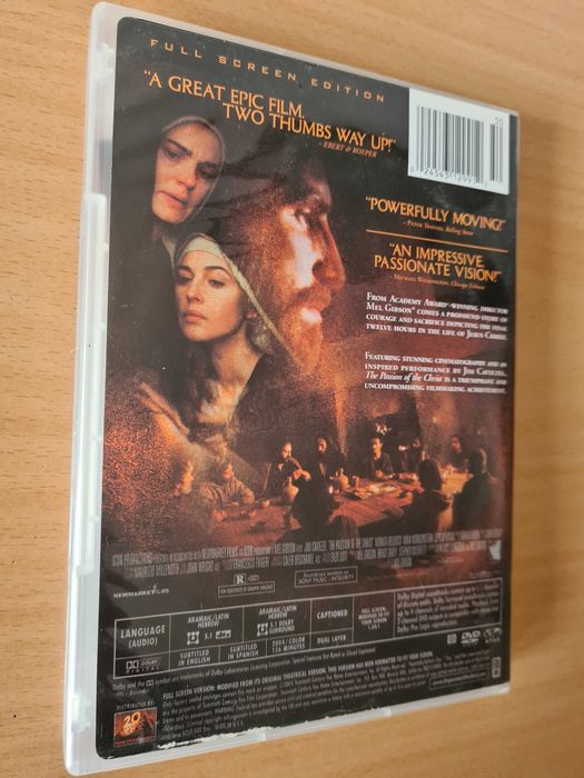 DVD com o filme "The Passion of the Christ" de Mel Gibson