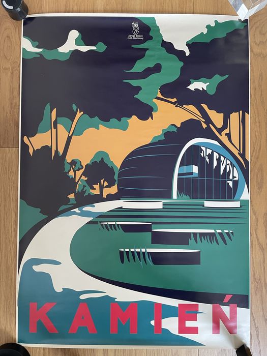 Plakat kolekcjonerski Warszawa Kamień Ola Jasinowska
