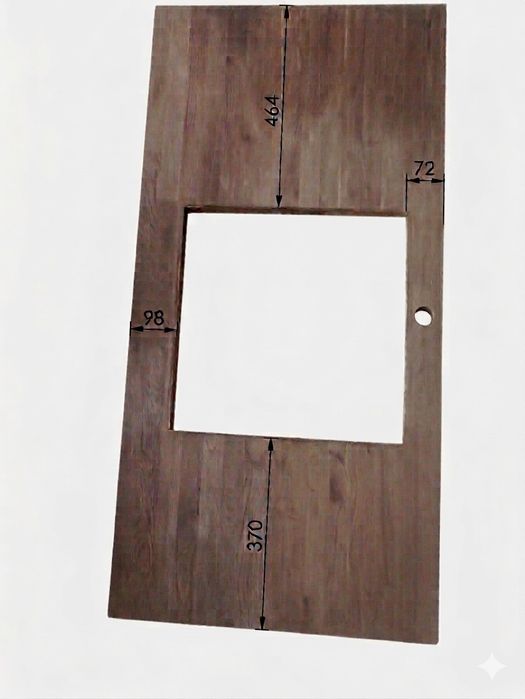 Blat kuchenny dębowy 130,4 cm x 63,8 cm x 2,7 cm | Kraków | transport