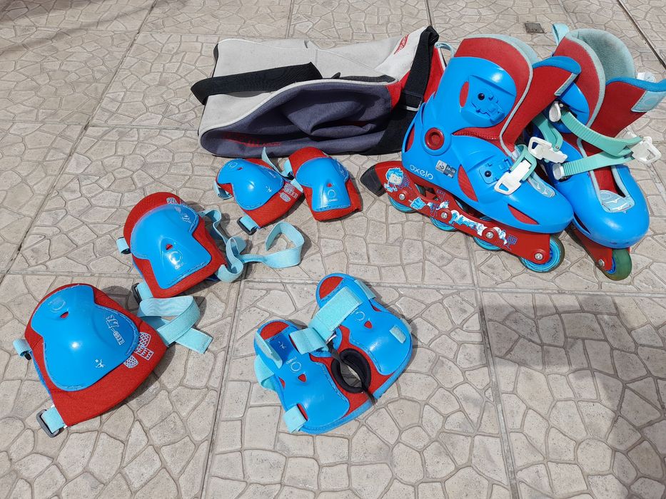 Conjunto patins em linha tamanho 34-36