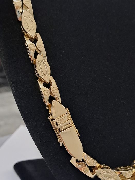Złoty Łańcuch Splot Cartier Pr.585 Nowy 67 cm Pełny