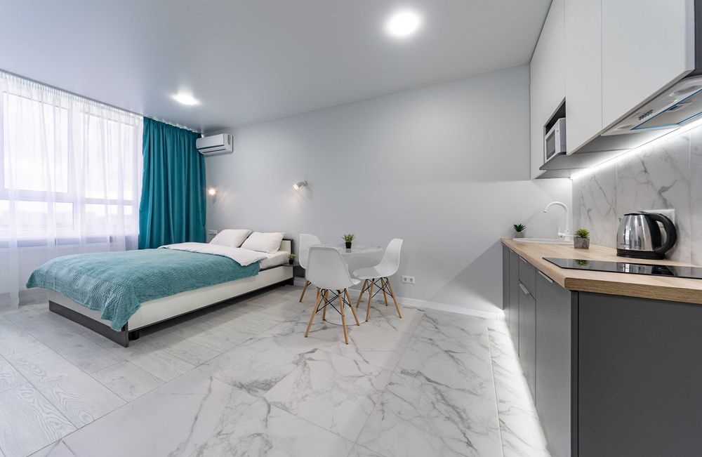 Бажана, 17 - 5хв. від метро - стильна студія у будинку з Укриттям!