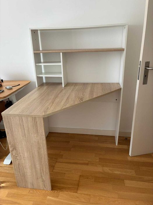 Corner Desk with Built-in Bookshelf64739476875267120