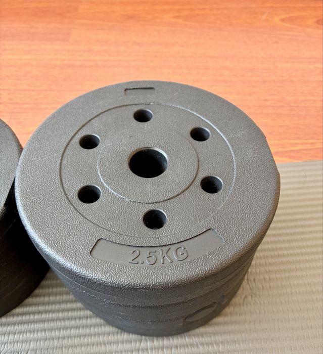 Conjuto pesos e halteres (30kgs)