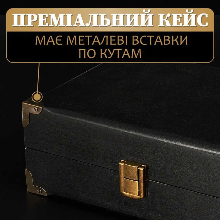 Набір шампурів голови звірів 6 шт в дерев'яний кейсі "Grills G24"