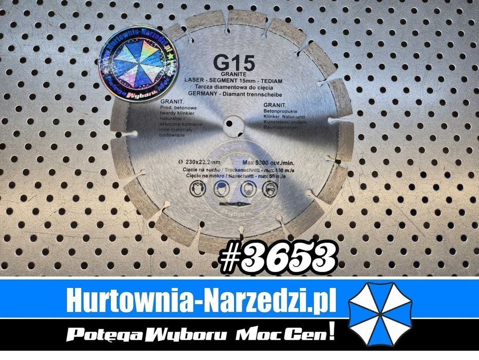 Tarcza do granitu 230mm Tarcza diamentowa 230mm tarcza diamentowa segmentowa 230mm Tarcza 230mm cięcia do betonu