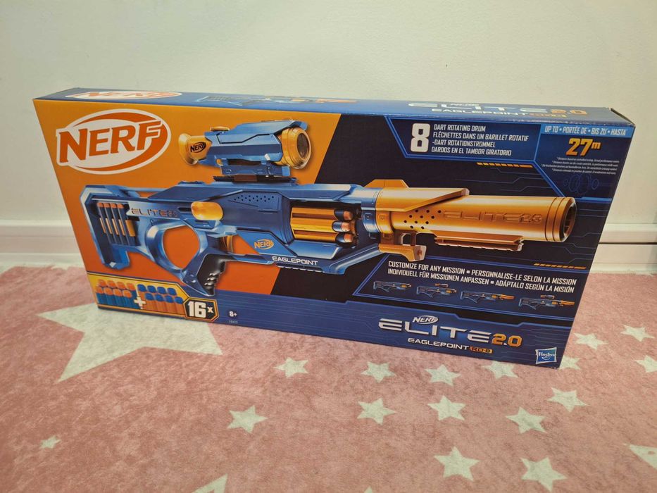 Nowa Nerf, wyrzutnia Elite 2.0 Eaglepoint Rd-8 + 16 strzałek, F0423