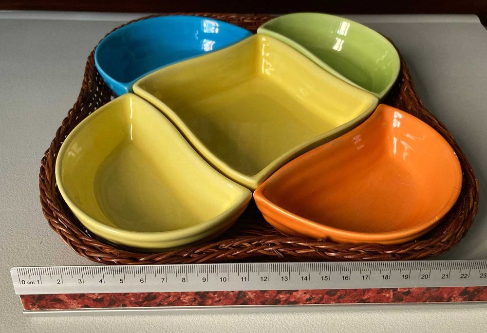 Cesto para Aperitivos Com Divisórias