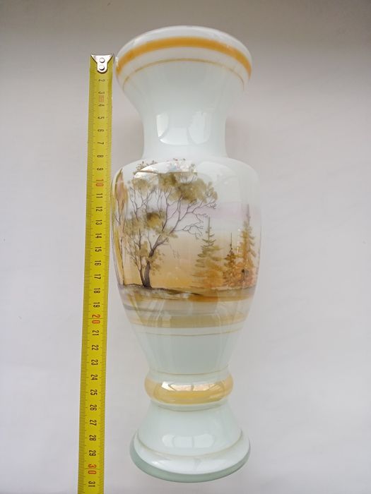 Подарок  на 60 летний юбилей стекляная ваза  ручной работы