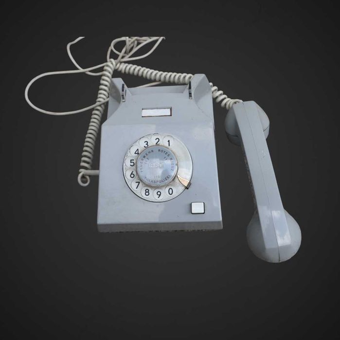 Telefon tarczowy RFT  retro, szary, NRD b5/081054